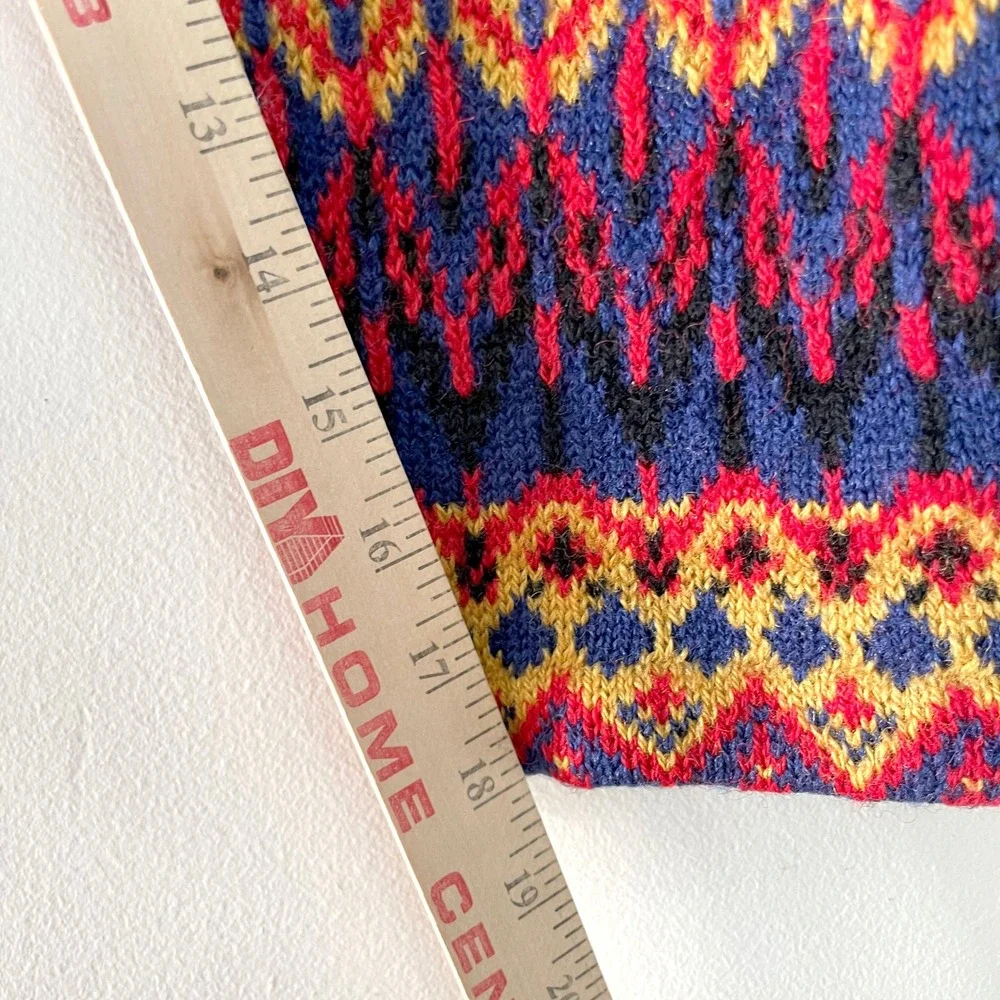 Vintage‎ Hans Heitsch Fair Isle Sweater Sz Medium Jersey Modeller Sweden Striped